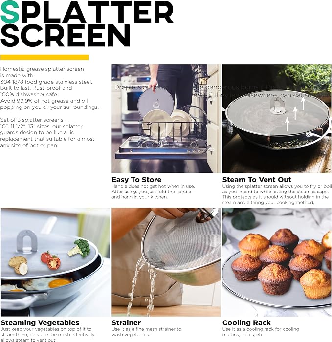 Homestia 4 Pack Splatter Screen - Image 5