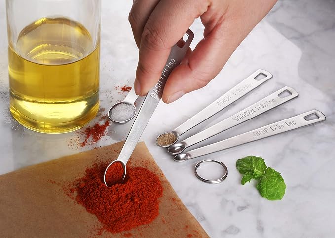 New Star Foodservice 42924 Stainless Steel Measuring Spoons Set - Image 9