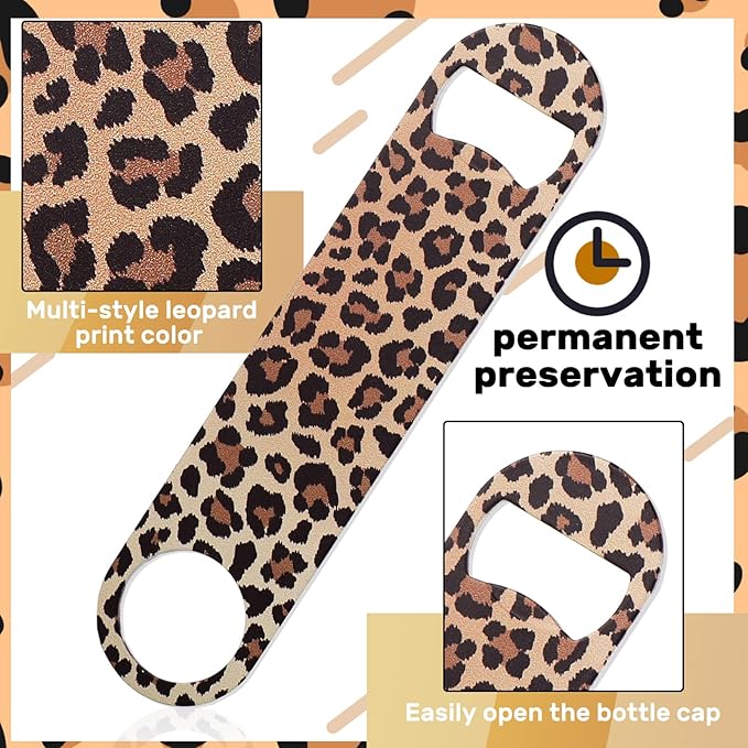4 Pcs Flat Bottle Opener Heavy Duty Stainless Steel Bottle Opener Beer Flask - Image 3
