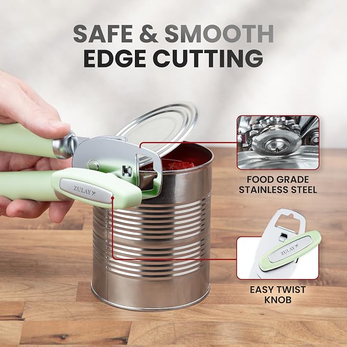 Zulay Kitchen Heavy Duty Stainless Steel Can Opener Manual - Image 4