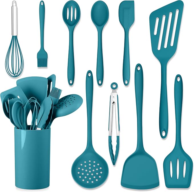 HaWare 11 PCS Silicone Cooking Utensils Set, Heat Resistant Kitchen Utensils by HaWare