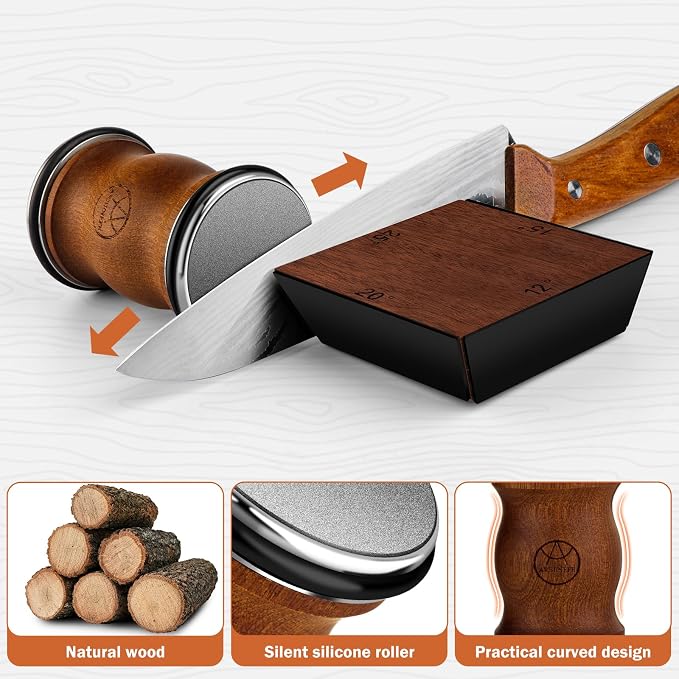 Rolling Knife Sharpener Tool Kit, Diamond&Ceramic Knife Sharpening System Set - Image 4