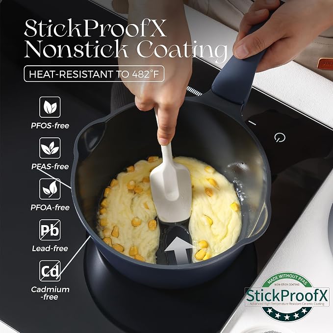 PRICUSIS Ceramic Nonstick Saucepan - Image 2