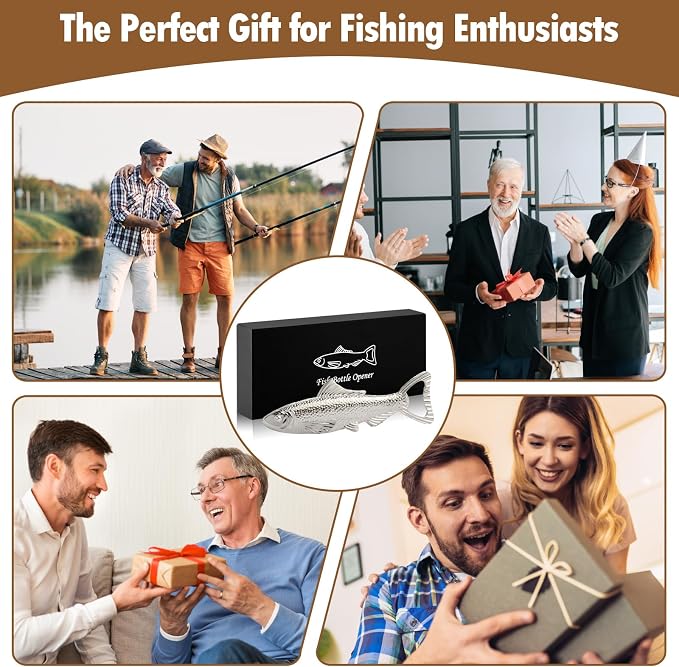 Fish Gifts for Men Fish Beer Bottle Opener, Fishing Gift for Fathers Day - Image 6