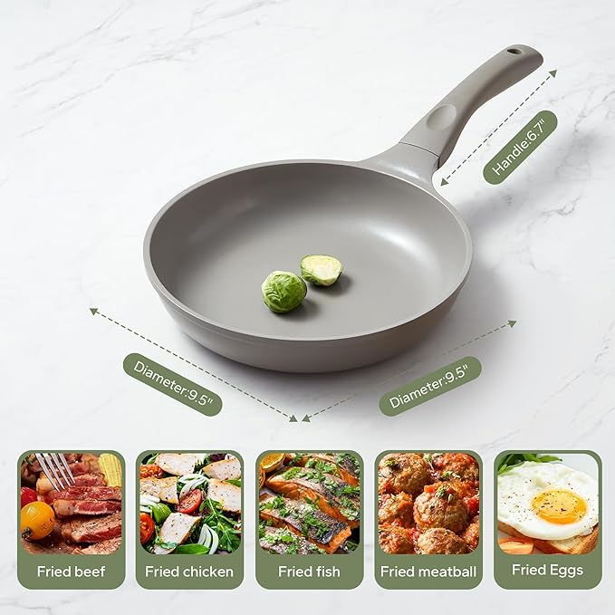 Redchef Nonstick Frying Pan Skillet, Non Stick Ceramic Frying Pan, Egg & Omelet - Image 9