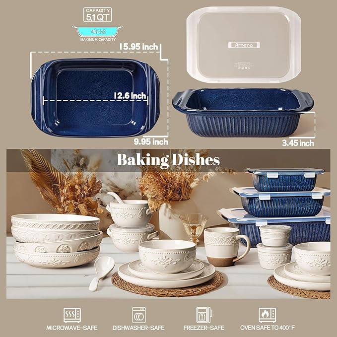Artena Baking Dish 5.1 Quarts, Casserole Dishes - Image 2