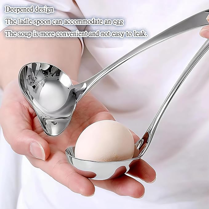 Comicfs 2 Pack Gravy Spoon Mini Gravy Ladle Drizzle Spoon 18/10 Stainless Steel - Image 6