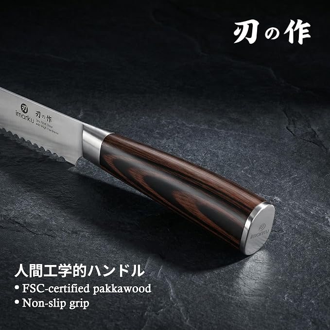 imarku 10 Inch Bread Knife for Homemade Bread Sourdough, German High Carbon - Image 6