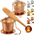 Tea Infuser Set of 2 with Tea Scoop & Drip Trays by ApaceLiving