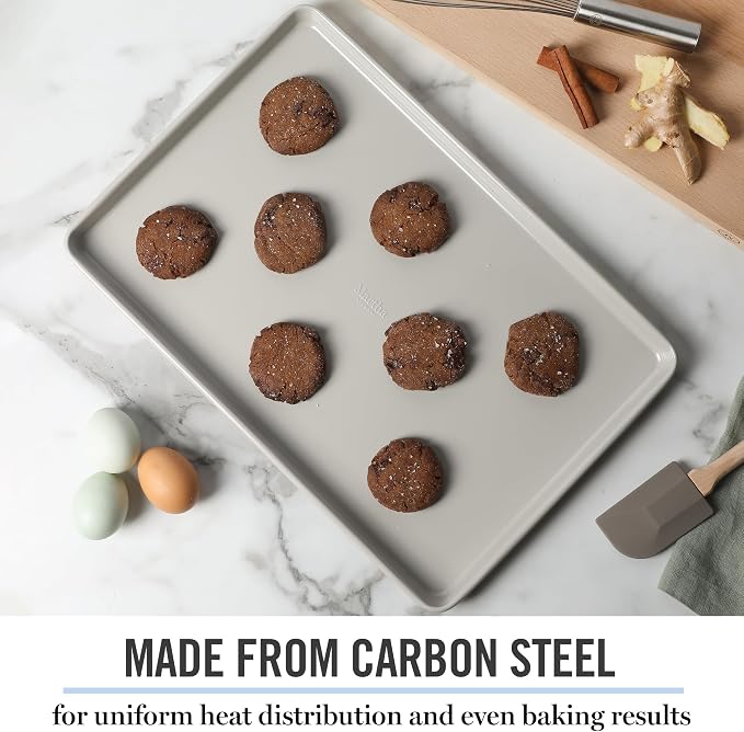 Martha Stewart Gallen 17 x 11 Inch Nonstick Carbon Steel Cookie Sheet – Cool - Image 4