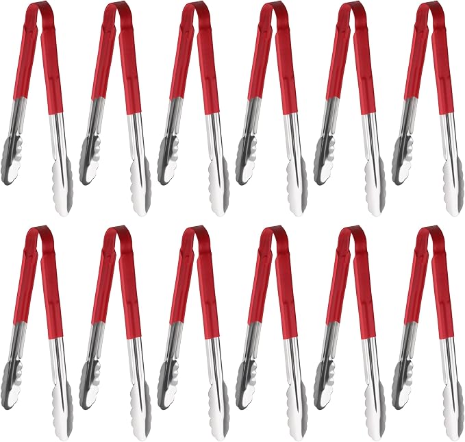 New Star Foodservice 35773 12-Inch Utility Spring Tongs, Stainless Steel by NewStarFoodservice