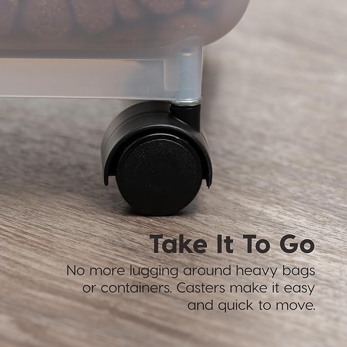 IRIS USA Airtight Dog Food Storage Container, WeatherPro, Removable Wheels - Image 9