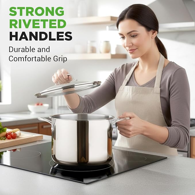 NutriChef 8-Quart Stainless Steel Stock Pot - Image 4