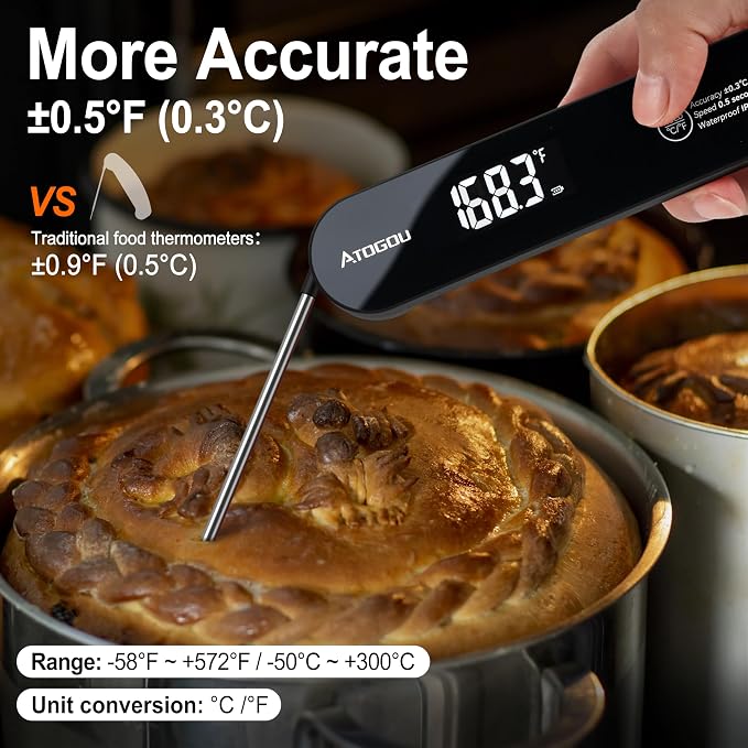 Atogou The Latest Thermocouple Food Thermometer. Faster: <1 Second Response - Image 3