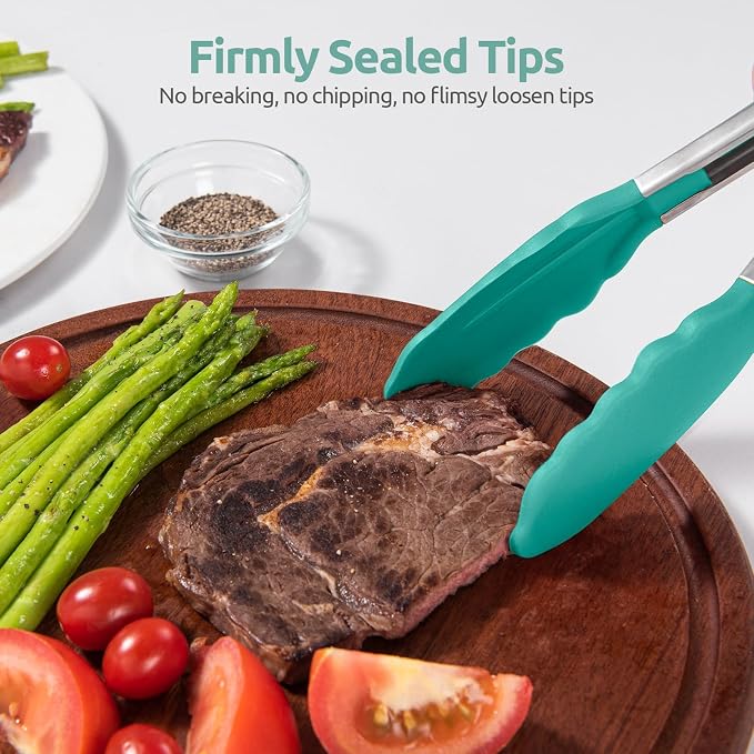 600ºF Heat Resistant Kitchen Tong: U-Taste 7in Silicone Cooking Tong - Image 9