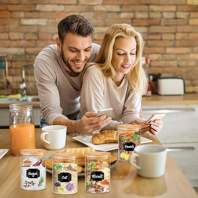 BGraceyy Glass Jars with Bamboo Lids 20 oz - Image 6