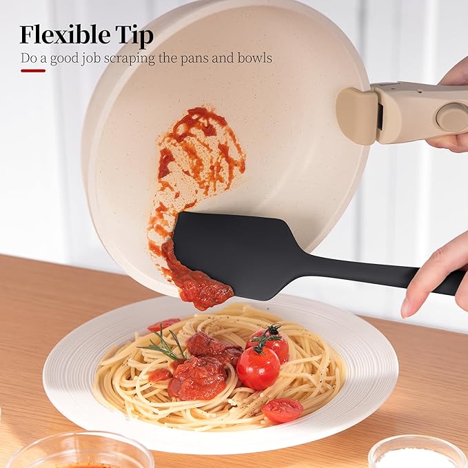 Heat Resistant Silicone Spatula Set of 3, Luxiwise 600ºF High Temp Baking - Image 4