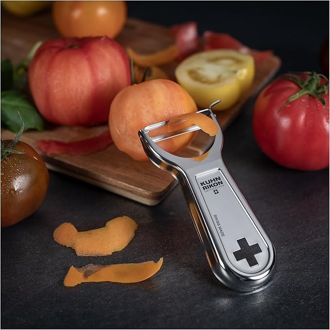 Kuhn Rikon "Swiss Metallic" Piranha Cross Peeler - Image 2