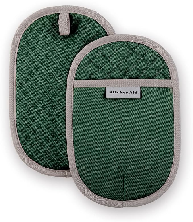 KitchenAid Asteroid Pot Holder 2-Pack Set, Pebbled Palm Green by KitchenAid
