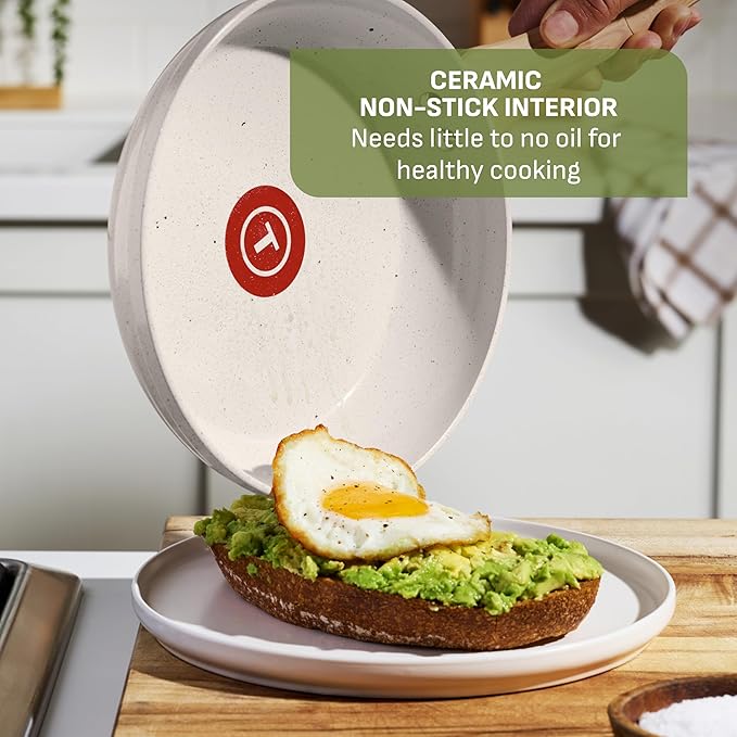 T-fal Revive Ceramic Nonstick Sauce Pan - Image 2