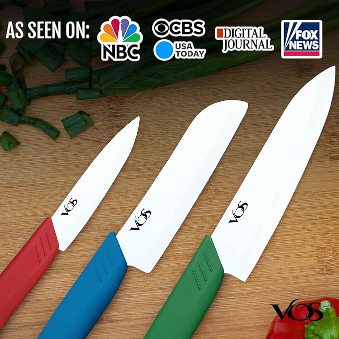 Vos Ceramic Knife Set in Elegant Gift Box, Ceramic Knives Set - Image 4