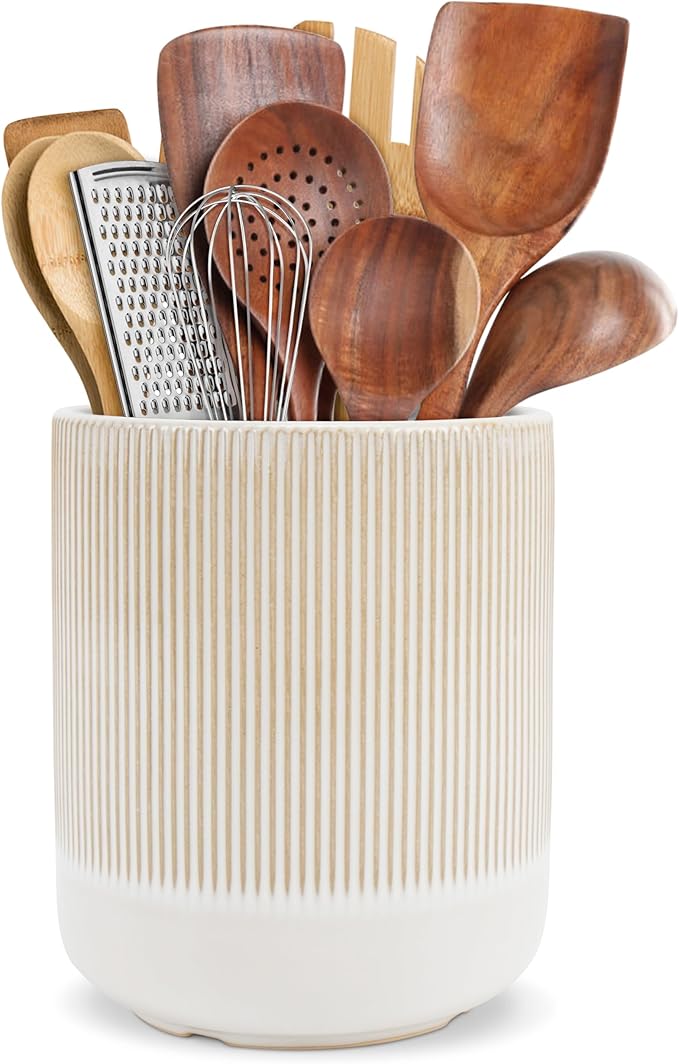 RedCall Kitchen Utensils Holder Large, Ceramic Utensil Organizer by RedCall