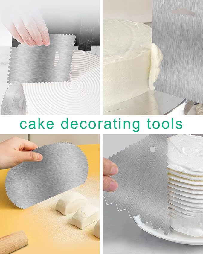 New 6pcs Cake Scraper 430 stainless Decorating Comb and Icing Smoother - Image 4