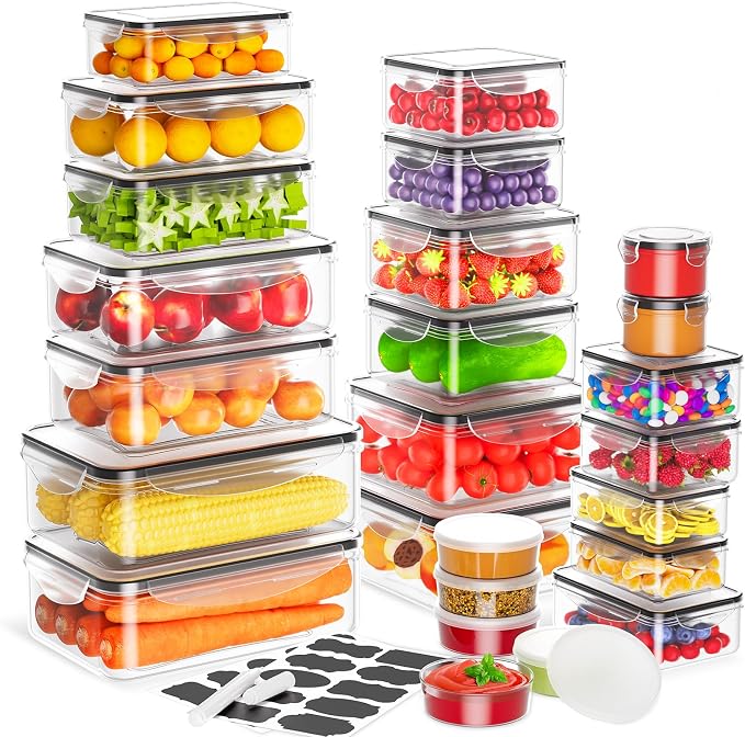 50 PCS Food Storage Containers by JSCARES