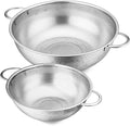 E-far 3QT & 5QT Colander Set of 2, Stainless Steel Micro-Perforated Colander by E-far