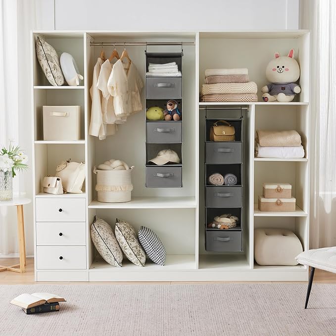 MAX Houser 6 Tier Shelf Hanging Closet Organizer, Closet Hanging Shelf - Image 4