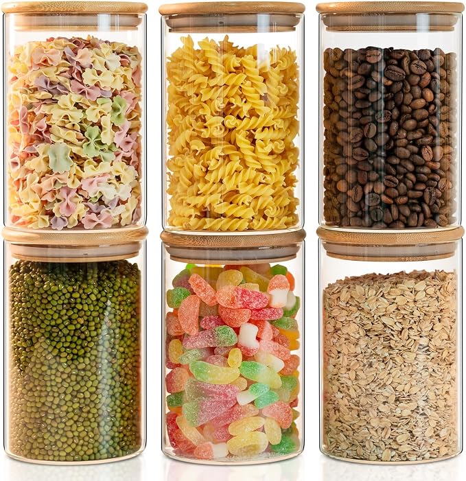YUNCANG Glass Food Storage Jars 50oz by YUNCANG