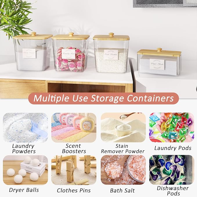 Vincona Laundry Room Organization and Storage, Laundry Pods Container and Dryer - Image 6