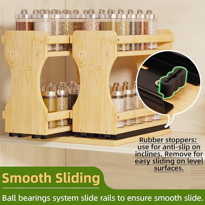 BAMEOS Pull Out Spice Rack Organizer - Image 5