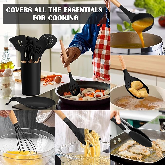 E-far Black Kitchen Utensils Set - Image 4