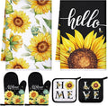Leinuosen 6 Classic Sunflower Kitchen Towels Kitchen Decor and Accessories Set by Leinuosen