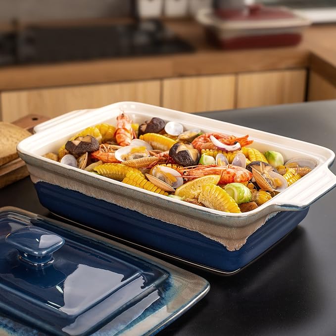 LOVECASA 4.5 Quart Ceramic Casserole Dish - Image 3