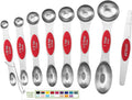 Spring Chef Red Stainless Steel Magnetic Measuring Spoons Set of 8 by SpringChef