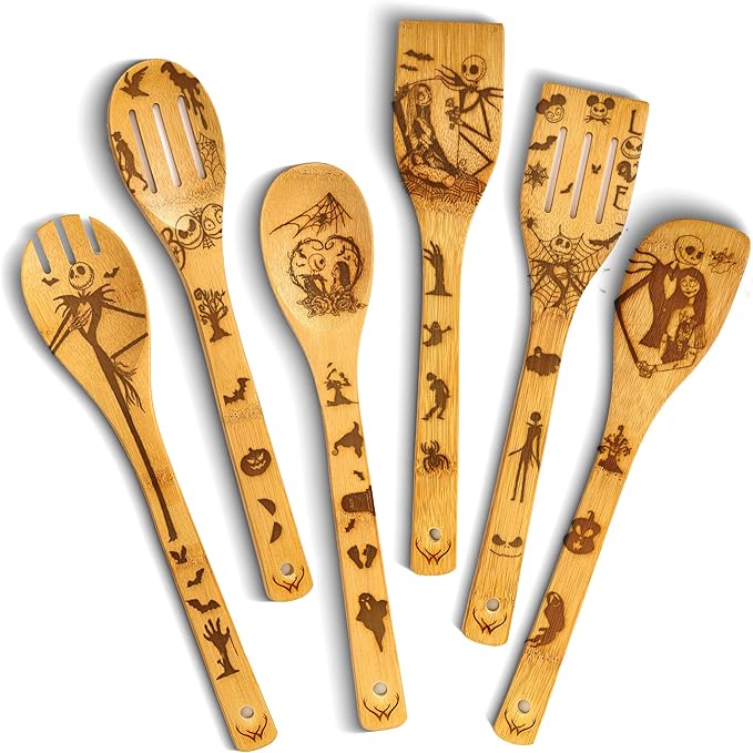 Nightmare Wooden Spoons for Cooking Before Christmas by WOODLANDSUSA