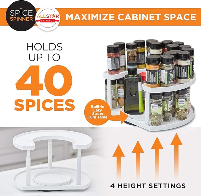 Allstar Innovations Spice Spinner Two-Tiered Spice Organizer & Holder That - Image 2