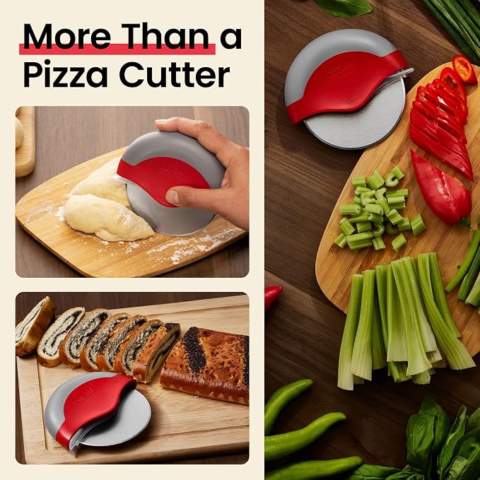 Kitchy Pizza Cutter Wheel with Protective Blade Cover, Ergonomic Pizza Slicer - Image 7