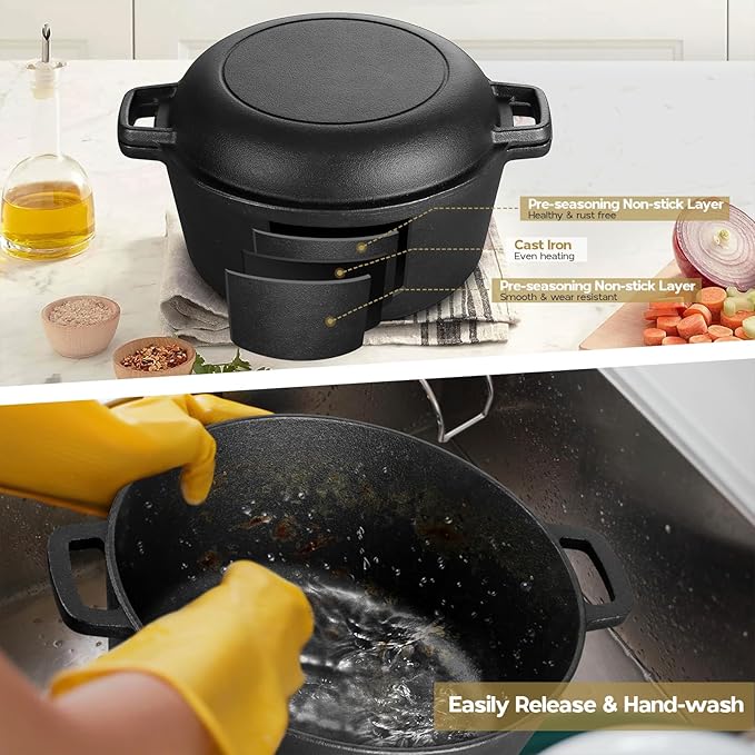 TeamFar Pre-season Cast Iron Dutch Oven - Image 9