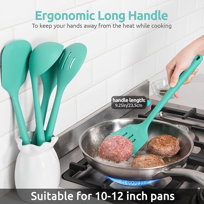 600ºF Heat Resistant Kitchen Utensil: U-Taste 13.6" Extra Long Silicone Cooking - Image 7
