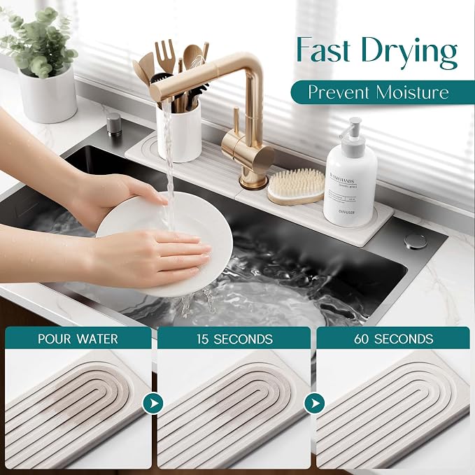 Large Faucet Mat for Kitchen Sink - Image 3
