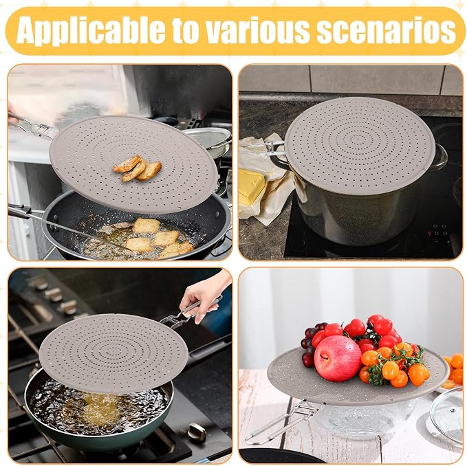 Tioncy 3 Pcs Silicone Splatter Screen - Image 2