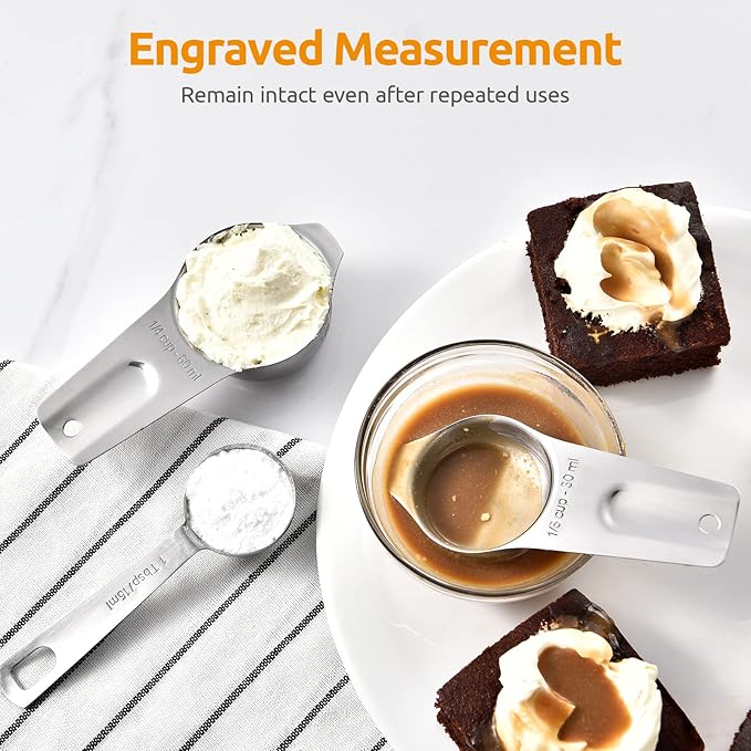 U-Taste Measuring Cups and Spoons Set of 15 : 7 Measuring Cups and 7 Measuring - Image 4