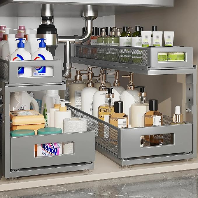 2 Pack 21.3IN-Depth Under Sink Organizer by Corbyles