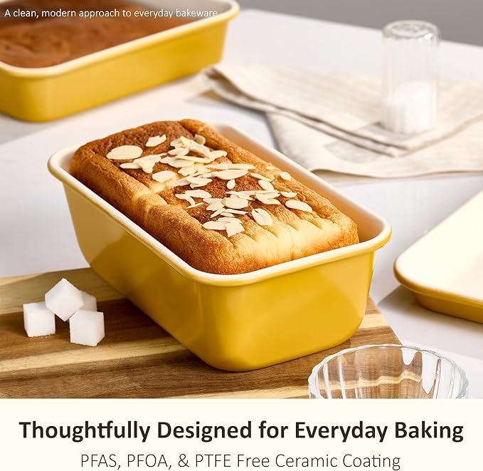 CAROTE 6-Piece Ceramic Baking Pans Set, Aluminized Steel Bakeware Sets - Image 3