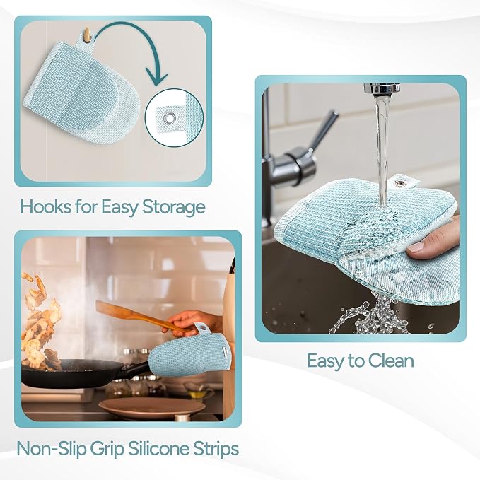 Casa Platino Silicone Oven Mitts & Pot Holders, 4-Piece – Oven Mitt - Image 6