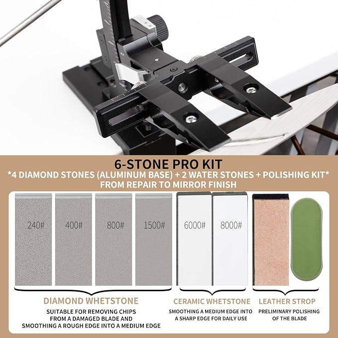 CWOVRS Knife Sharpening System, Precision Adjust Knife Sharpener 9–25° - Image 5