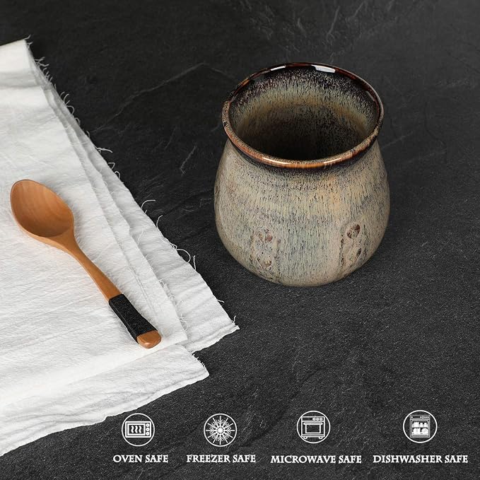 Ceramic Utensil Holder, Small Utensil Crock Ideal - Image 4